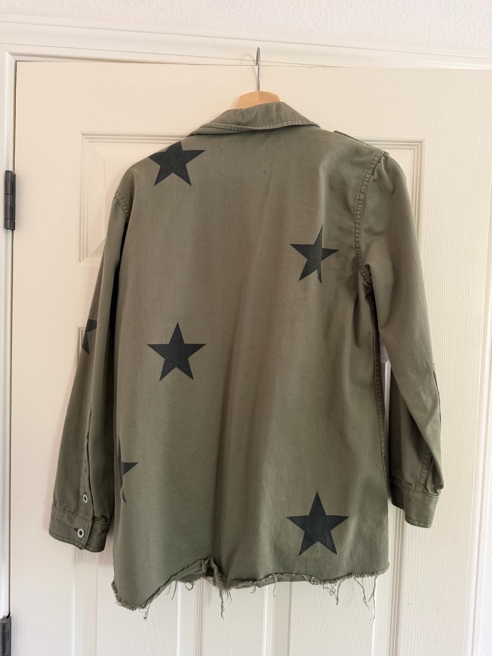 Pistola Camilo Olive Green Military Jacket Star Print - Picture 3 of 6